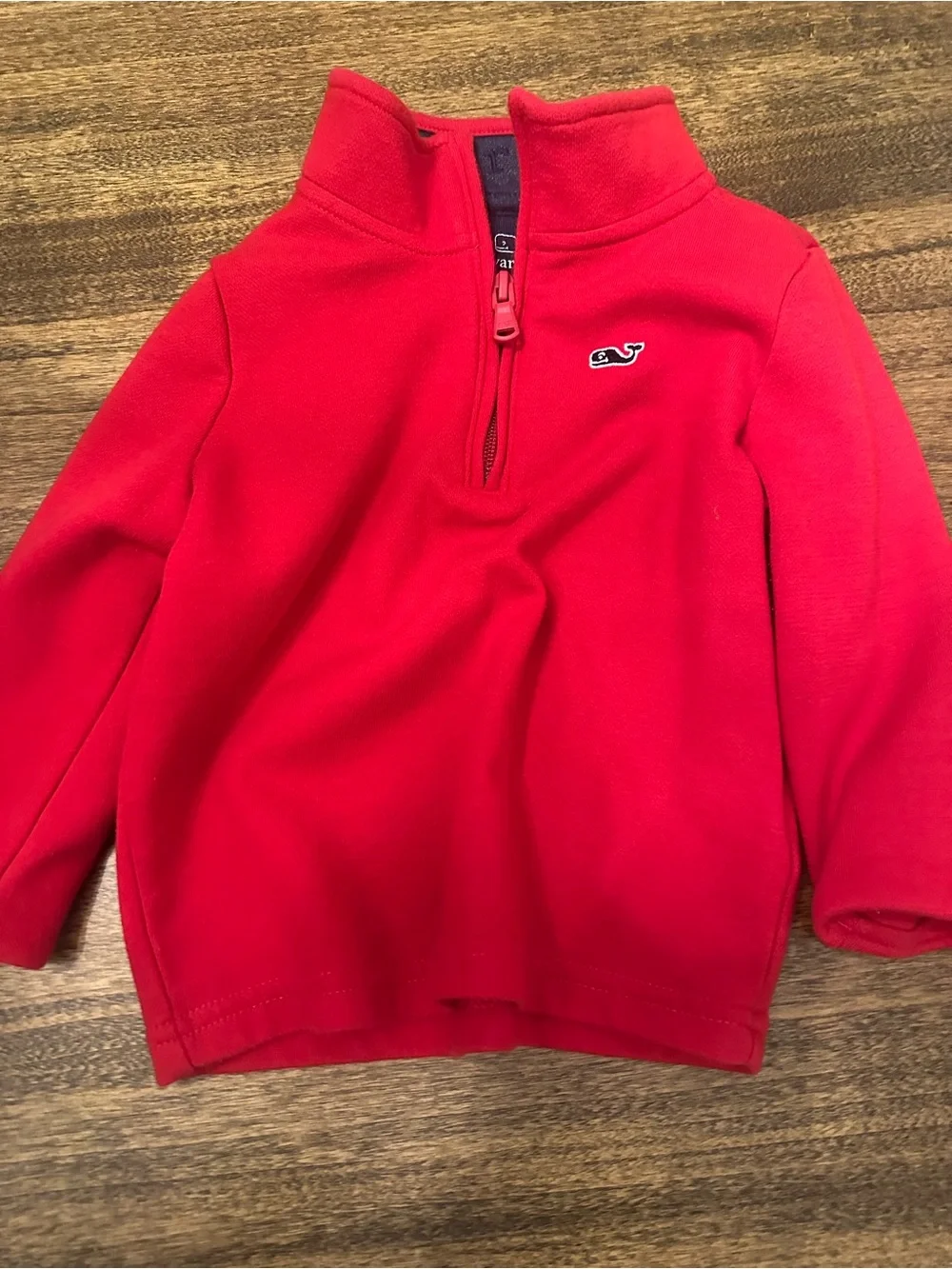 Vineyard Vines Kids Bright Red Half-Zip Pullover